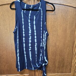 Chaps blue & white tiedye oversized tank